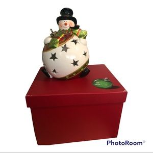 Home Reflections Snowman Luminary with Auto Flameless Candle/Color Changing